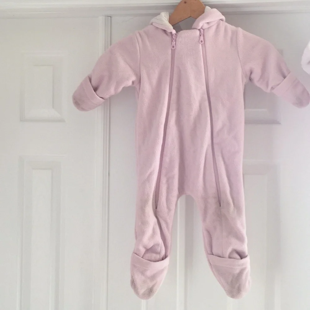 Rugged Bear Pink Fleece Baby Bunting Sz 18 Months